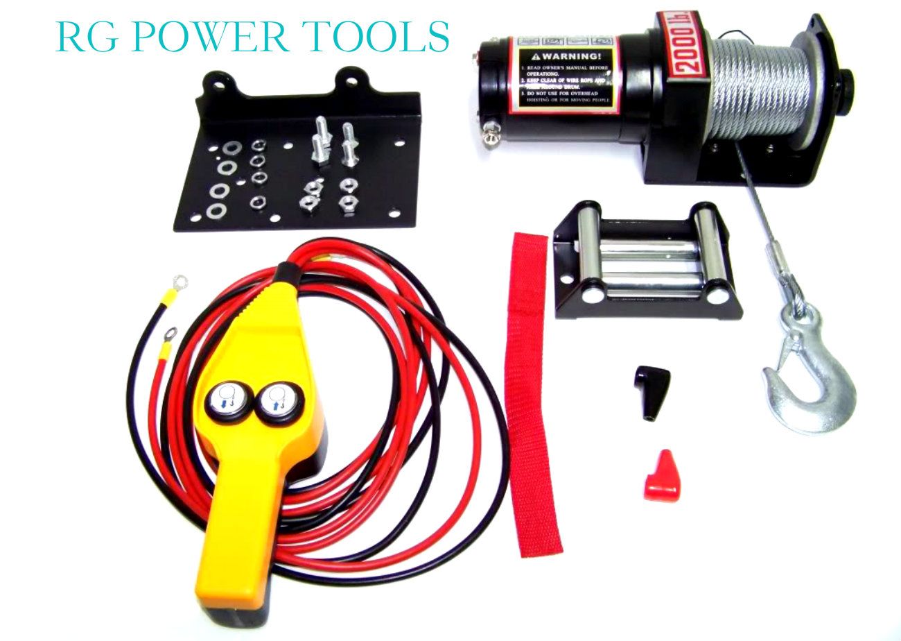 Buy 2000LB Power Cable Winch Kit truck trailer Boat with Remote Control 12 Volt in Long Beach